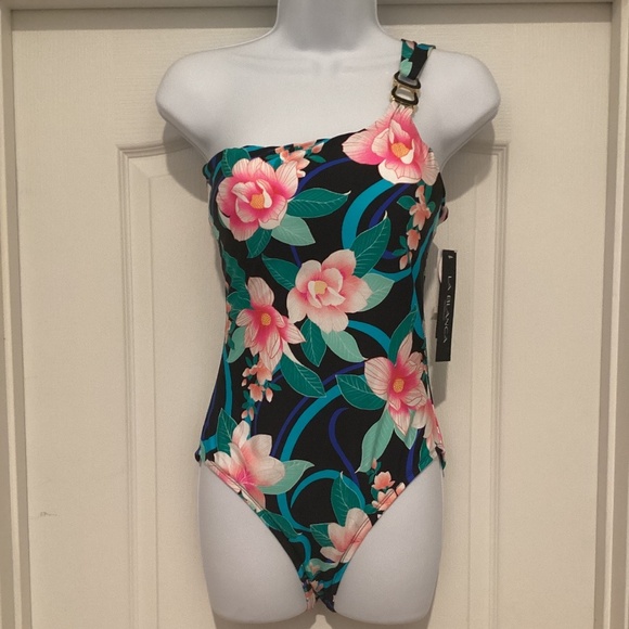 La Blanca Multi Floral Tummy Control One Piece - Picture 1 of 10